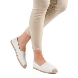 Fehér csipke espadrillák 2