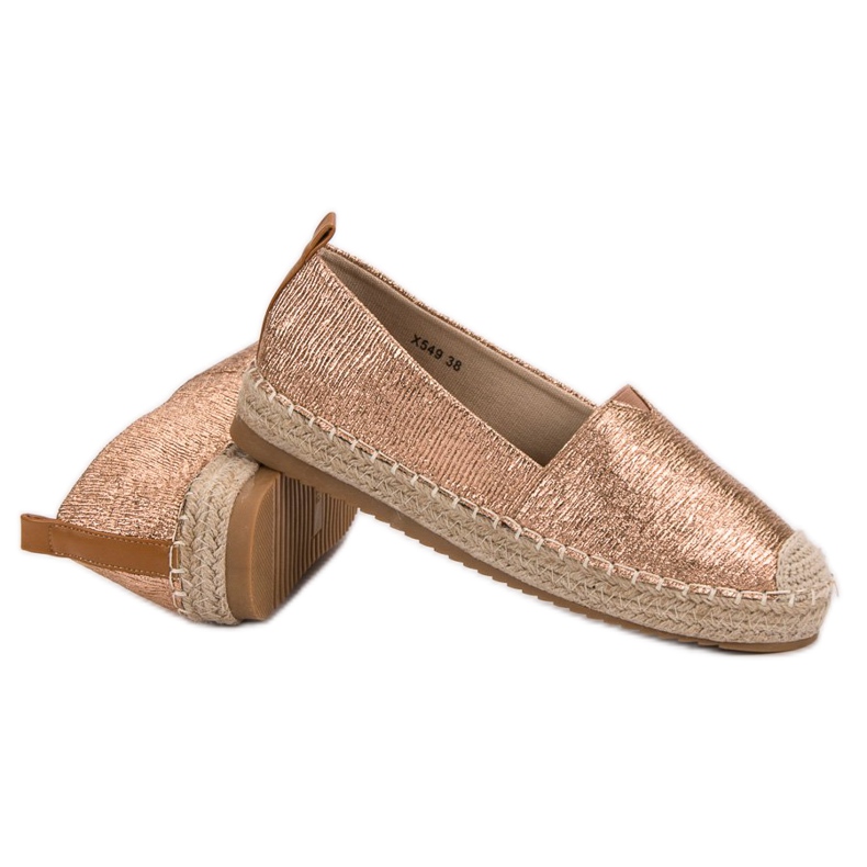 Small Swan Fényes espadrillák sárga 2