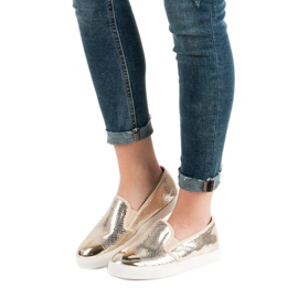 Queen Bee Golden Slip On Cipők aranysárga 1 Queen Bee Golden Slip On Cipők aranysárga 1