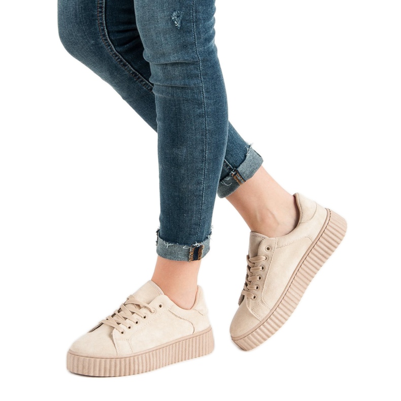 Seastar Bézs Suede Creepers 2