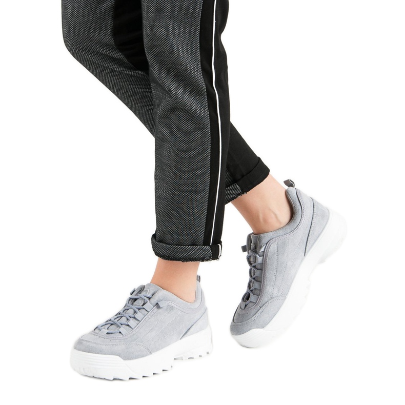 Cipők a platformon szürke 1