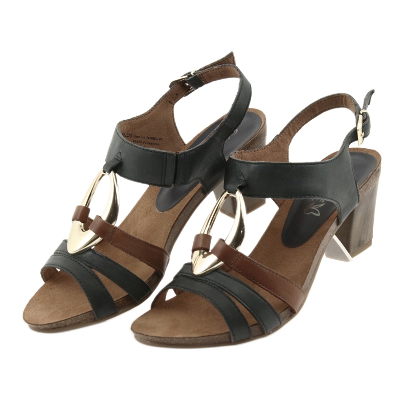 Caprice női szandál arany ovális barna sárga sötétkék 3