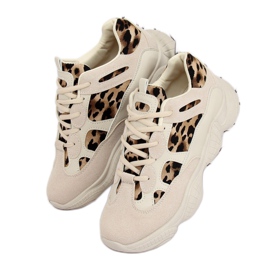 M-020 Leopard bézs színű sportcipő 2