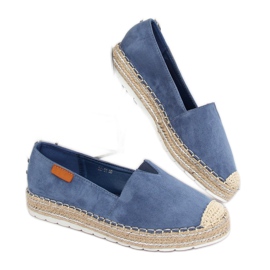 RC-61 Kék velúr kék espadrilles 2