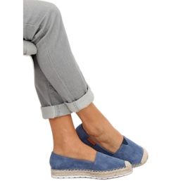 RC-61 Kék velúr kék espadrilles 1