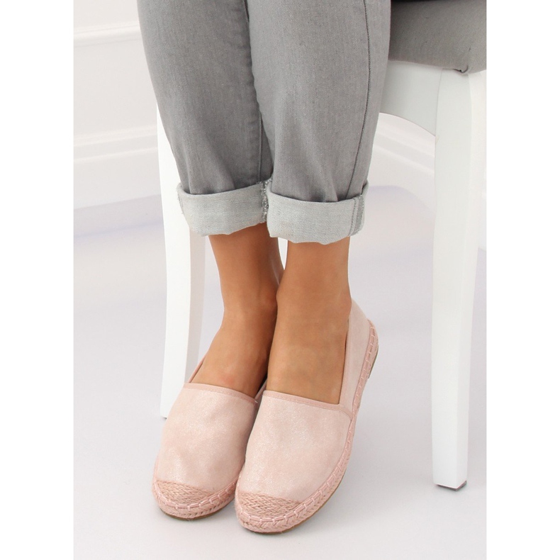 Espadrilles, velúr rózsaszín AF40 Pink 2