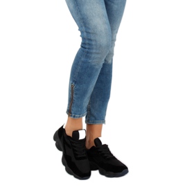 Fekete E-102 Fekete sportcipő 1