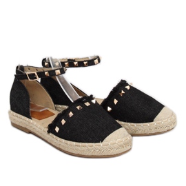 Fekete farmer espadrilles CH-1K211 Fekete 2