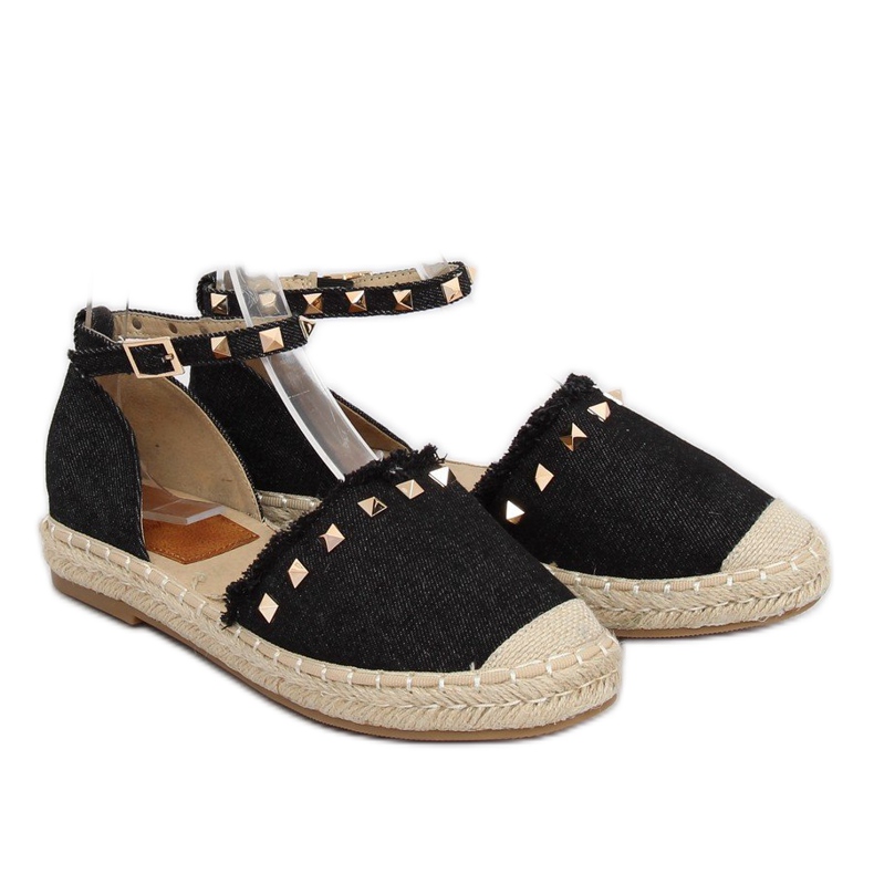 Fekete farmer espadrilles CH-1K211 Fekete 2