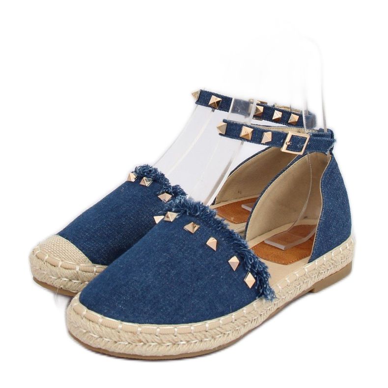 Kék farmer espadrilles CH-1K211 Kék sötétkék 2