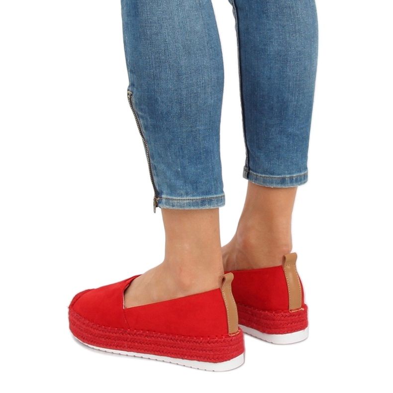 Magas talpú espadrilles BL247 Red piros 1