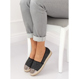 Fekete vászon espadrilles A-9267 Black 1