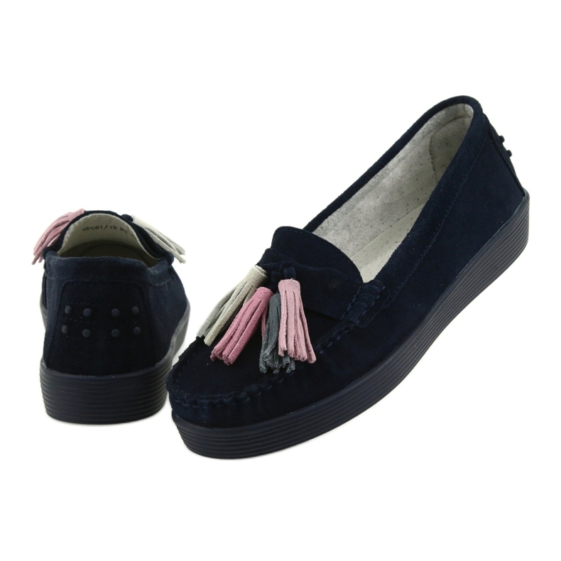 Női velúr cipők Filippo 661 sötétkék 4