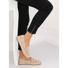 Bézs áttört espadrilles 9023 Bézs 2