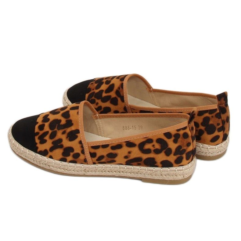 Női espadrilles 888-15 Leopard fekete barna sokszínű 1