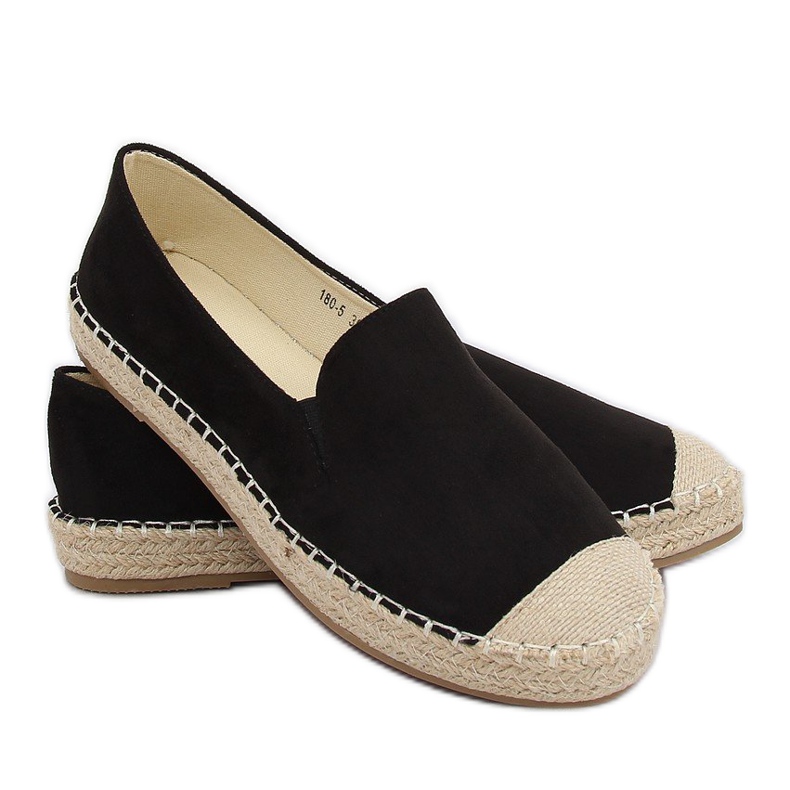 Fekete női espadrilles 180-5 Fekete 1 Fekete női espadrilles 180-5 Fekete 1