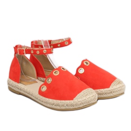 Espadrilles piros LX170 piros hevederrel 1