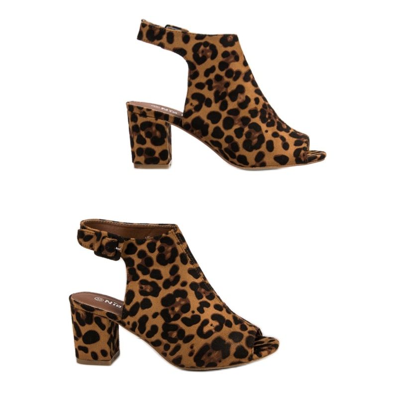 Nio Nio Épített szandál egy bárban barna 1