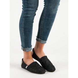 L. Day Slipons mintával fekete 1