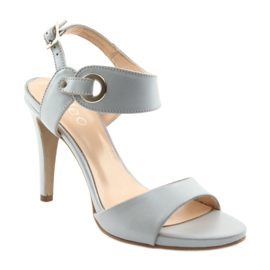 Bőr szandál Edeo 3208 tűn szürke 1