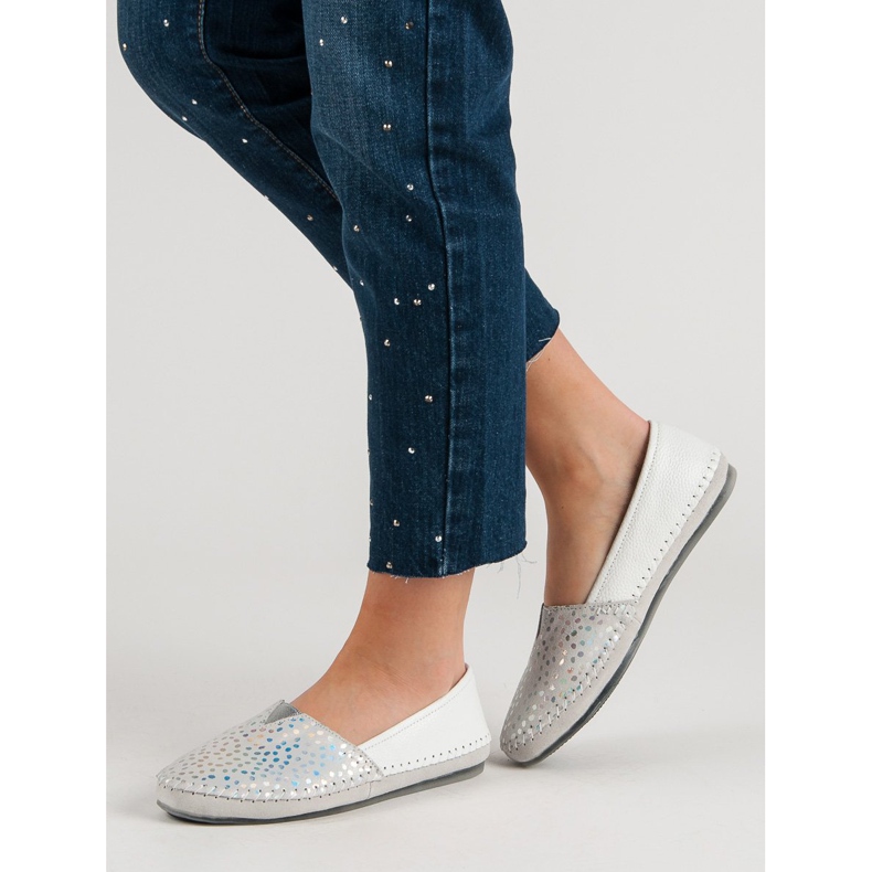 Filippo Fehér bőr csúszás a cipőkön 1