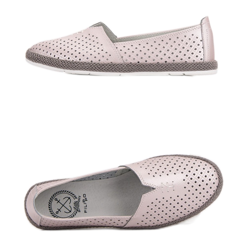 Bőr cipők Slip On VINCEZA rózsaszín 2 Bőr cipők Slip On VINCEZA rózsaszín 2