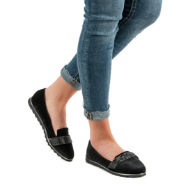 Velúr balerinák fekete 1