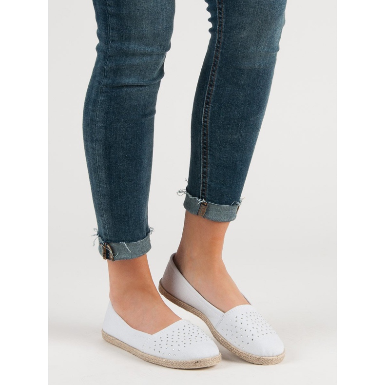 Fehér espadrillák kristályokkal 2 Fehér espadrillák kristályokkal 2