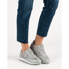 Sportcipő kristályokkal szürke 1