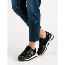 Sportcipő kristályokkal fekete 2