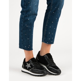 Sportcipő kristályokkal fekete 1