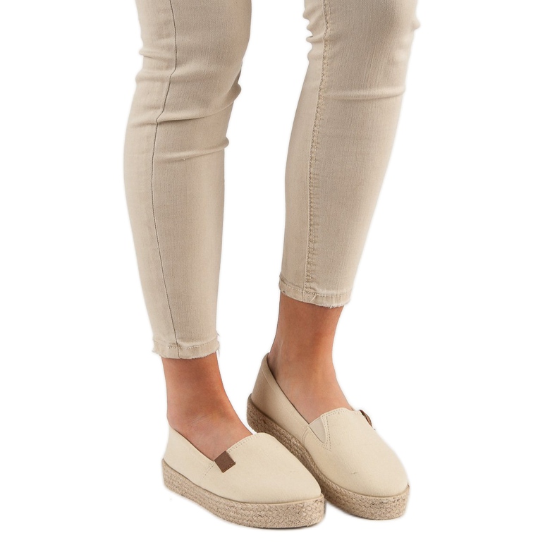Bézs Espadrilles Slip On 1