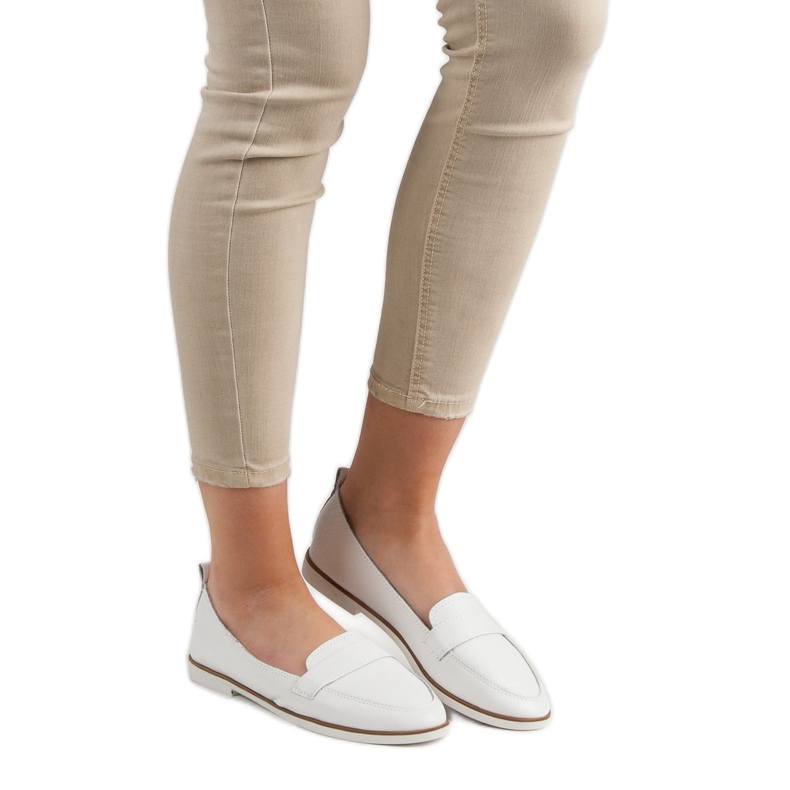 Mazaro Fehér bőr cipők 1