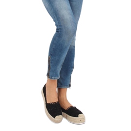 Fekete csipke espadrilles A8692 Black 1 Fekete csipke espadrilles A8692 Black 1