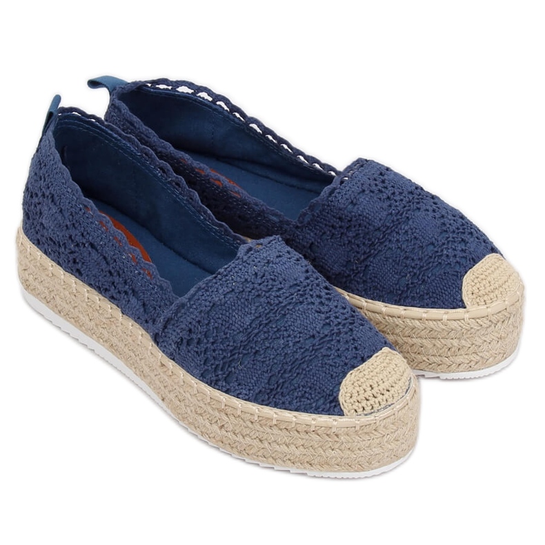 Csipke Espadrilles sötétkék A8692 DK.BLUE 2