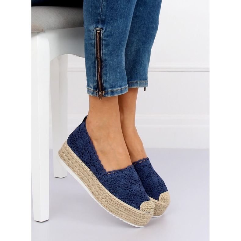 Csipke Espadrilles sötétkék A8692 DK.BLUE 1