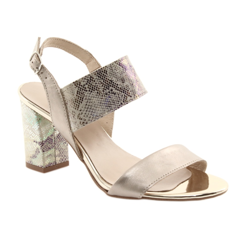 Szandál a Gamis 3390 arany posta / benzin hüllőn aranysárga 1