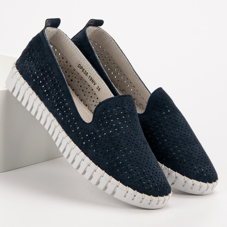 Filippo Navy Leather Lords kék sötétkék 1