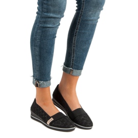 VINCEZA textil balerinák fekete 1