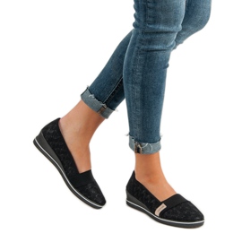 VINCEZA textil balerinák fekete 2