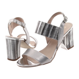 Női szandál a Gamis 3390 oszlopon ezüst szürke 4