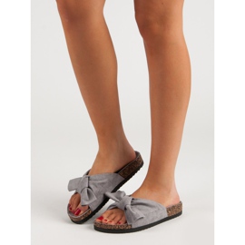 VINCEZA papucs íjjal szürke 1