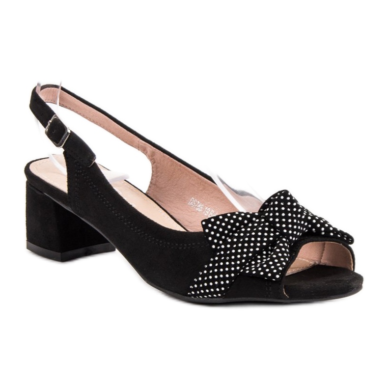 Filippo Velúr szandál íjjal fekete 1