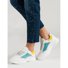 Kényelmes sportcipő fehér sokszínű 2