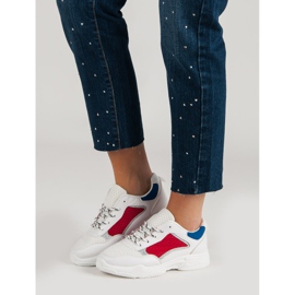 Kényelmes sportcipő fehér sokszínű 1
