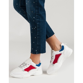 Kényelmes sportcipő fehér sokszínű 2