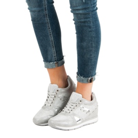 Cm Paris Ezüst cipők strasszokkal szürke 1