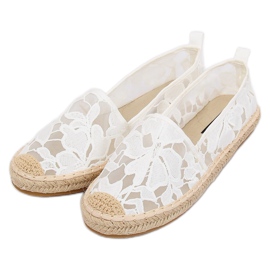 Fehér áttört espadrilles 68-130 Fehér 2 Fehér áttört espadrilles 68-130 Fehér 2