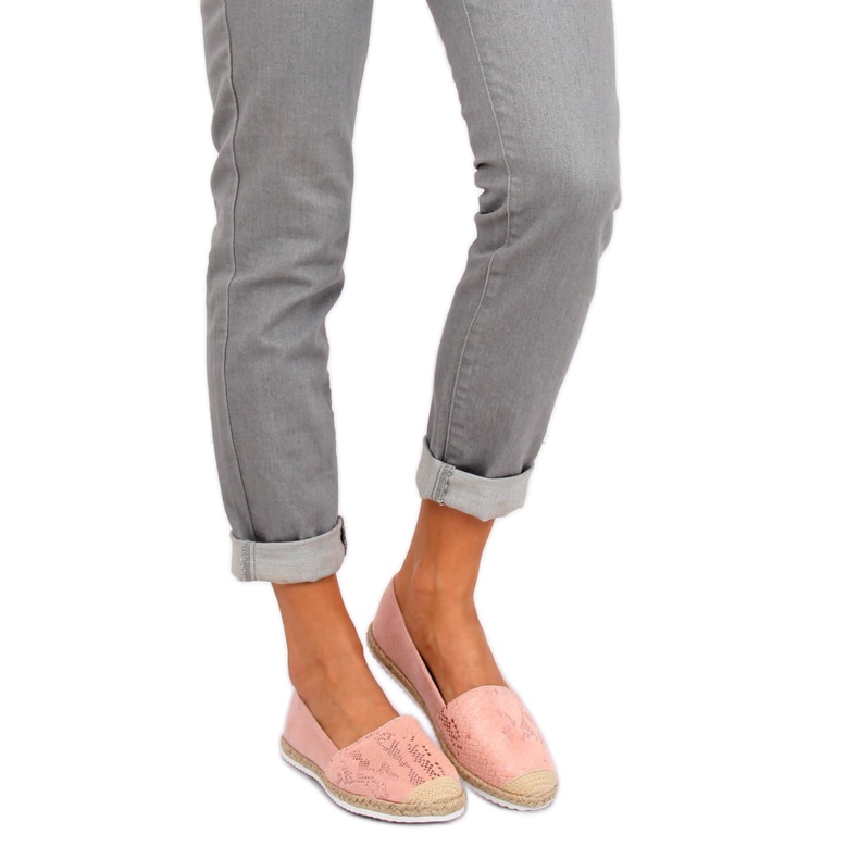Espadrilles rózsaszín kígyóbőr 68-64 Pink 2