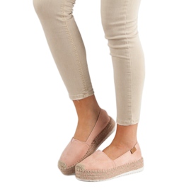 Forever Folie Rózsaszín espadrillák a platformon 1